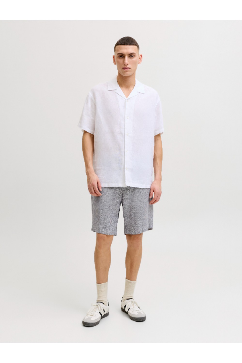 JACK & JONES STACE MYKONOS LINEN BLEND SHORTS REG BLUE INDIGO 12269376