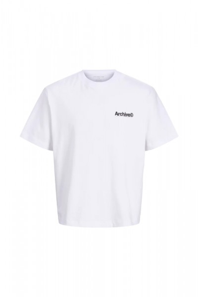 JACK & JONES PHOTO BACK TEE SS CREW NECK BRIGHT WHITE 12292951