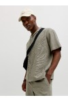 JACK & JONES GLOBAL WAFFLE SET SHIRT-SHORTS VETIVER 12295551