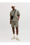 JACK & JONES GLOBAL WAFFLE SET SHIRT-SHORTS VETIVER 12295551
