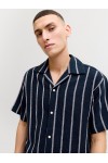 JACK & JONES COBA STRIPE RESORT SHIRT SS SN SKY CAPTAIN 12271060