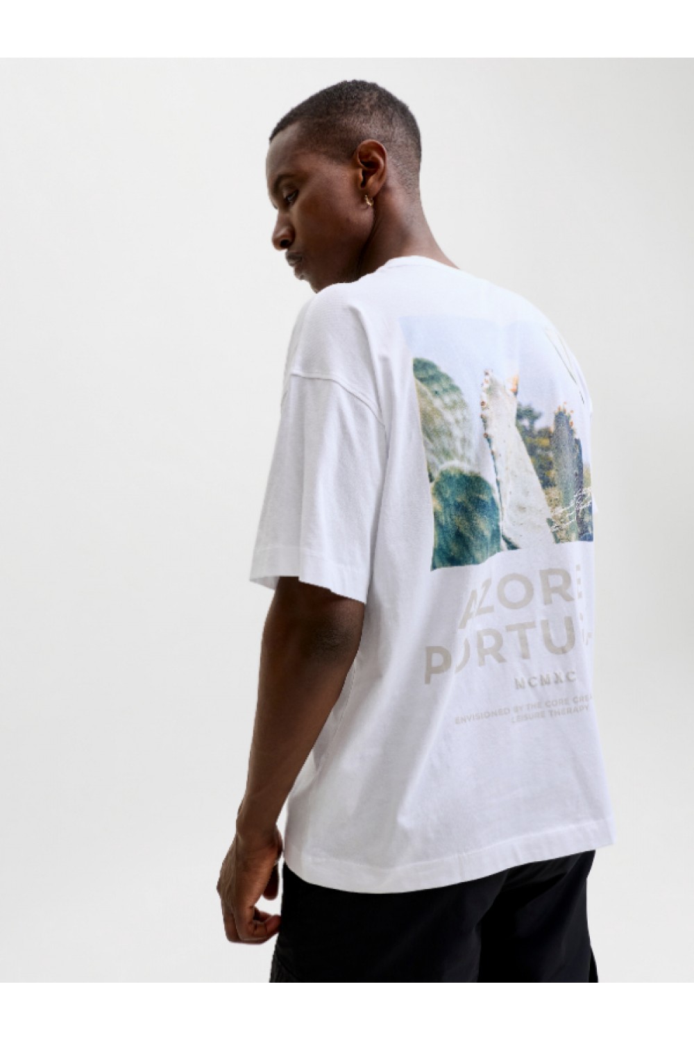 JACK & JONES ETERNA GRAPHIC BACK TEE SS CREW NECK BRIGHT WHITE 12295836
