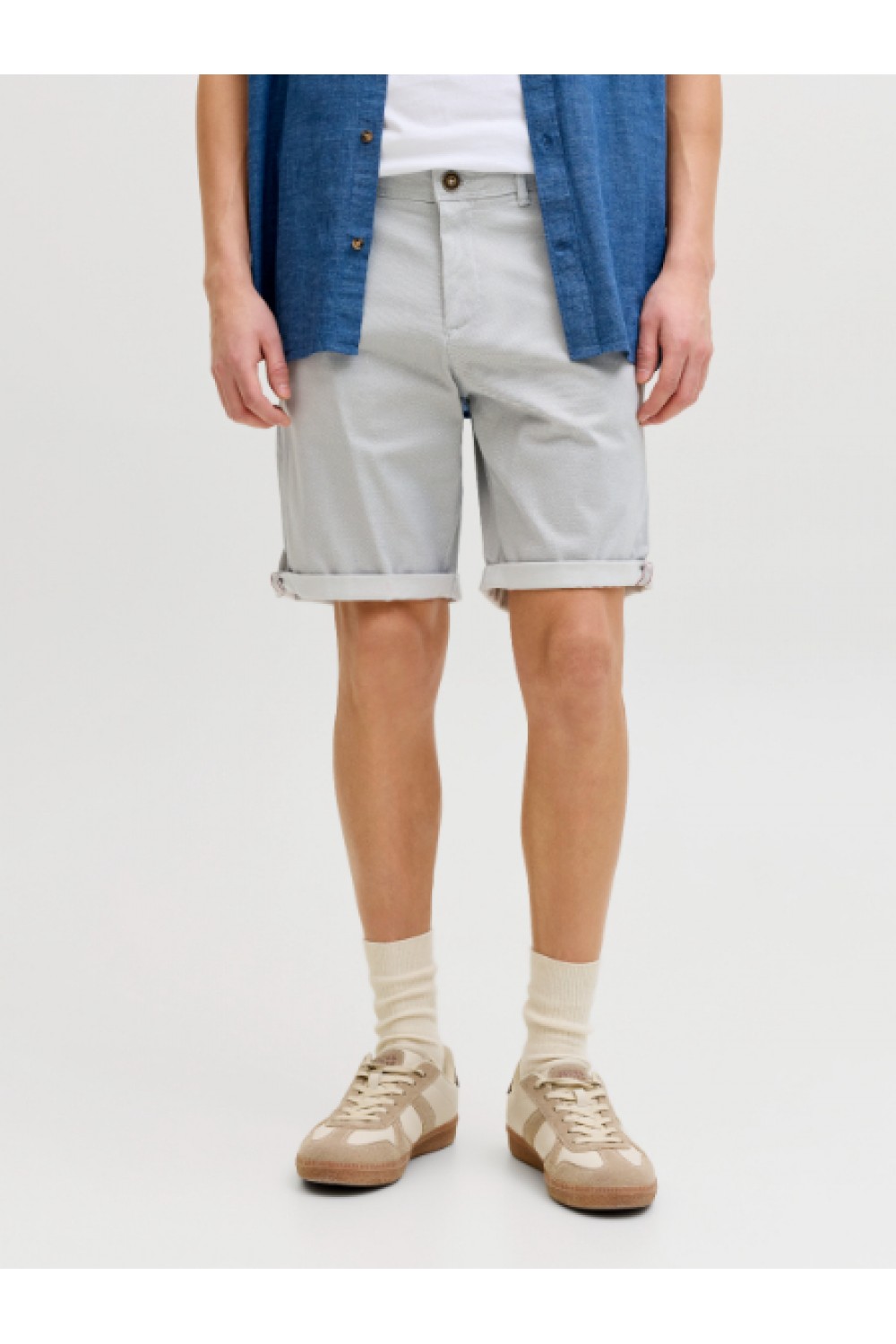 JACK & JONES BOWIE SHORTS SA PRINTED REG SN OYSTER MUSHROOM 12230336