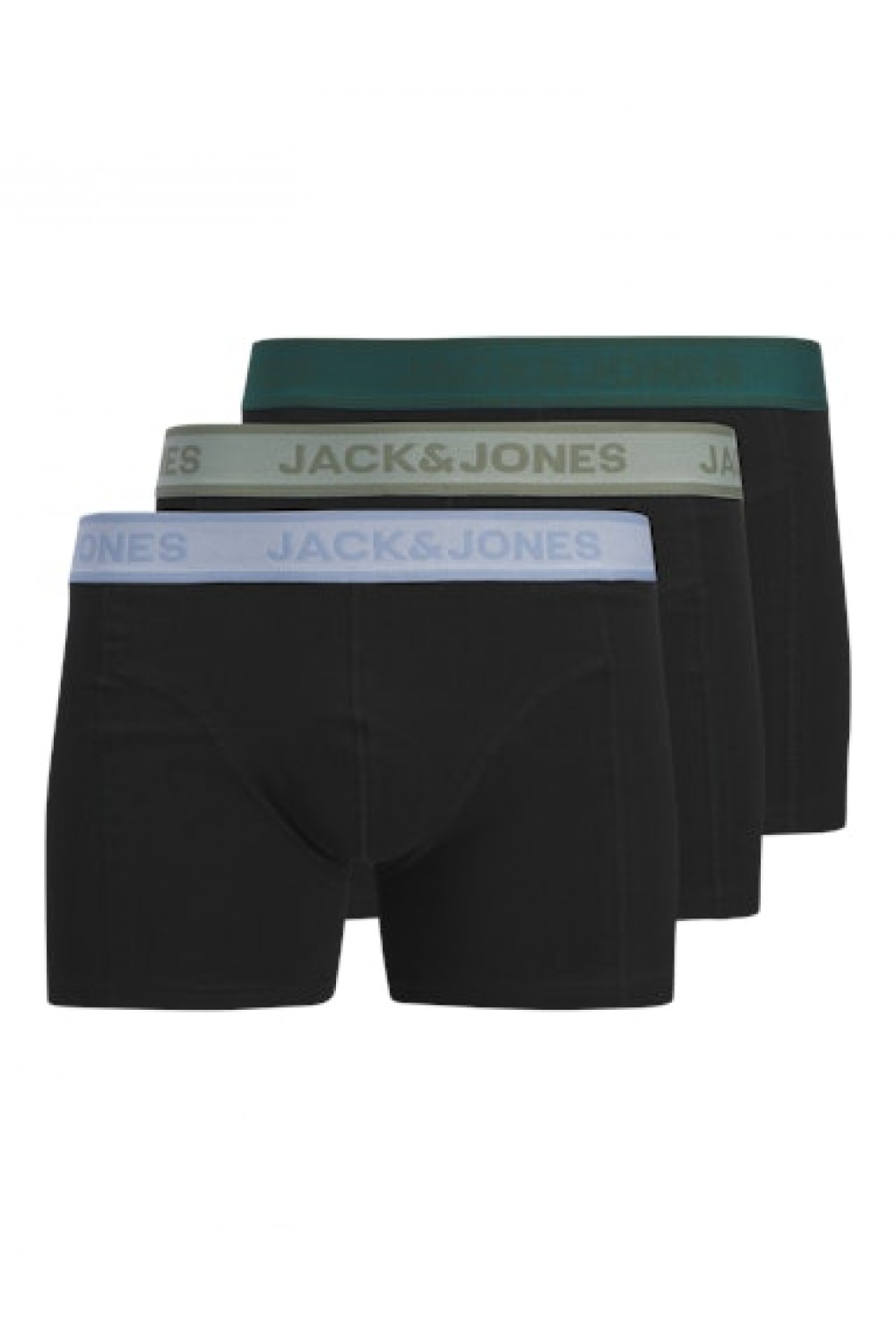 JACK & JONES WESLEY SOLID TRUNKS 3 PACK BLACK 12291496