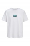 JACK & JONES FRANK TEE SS CREW NECK BRIGHT WHITE 12288092