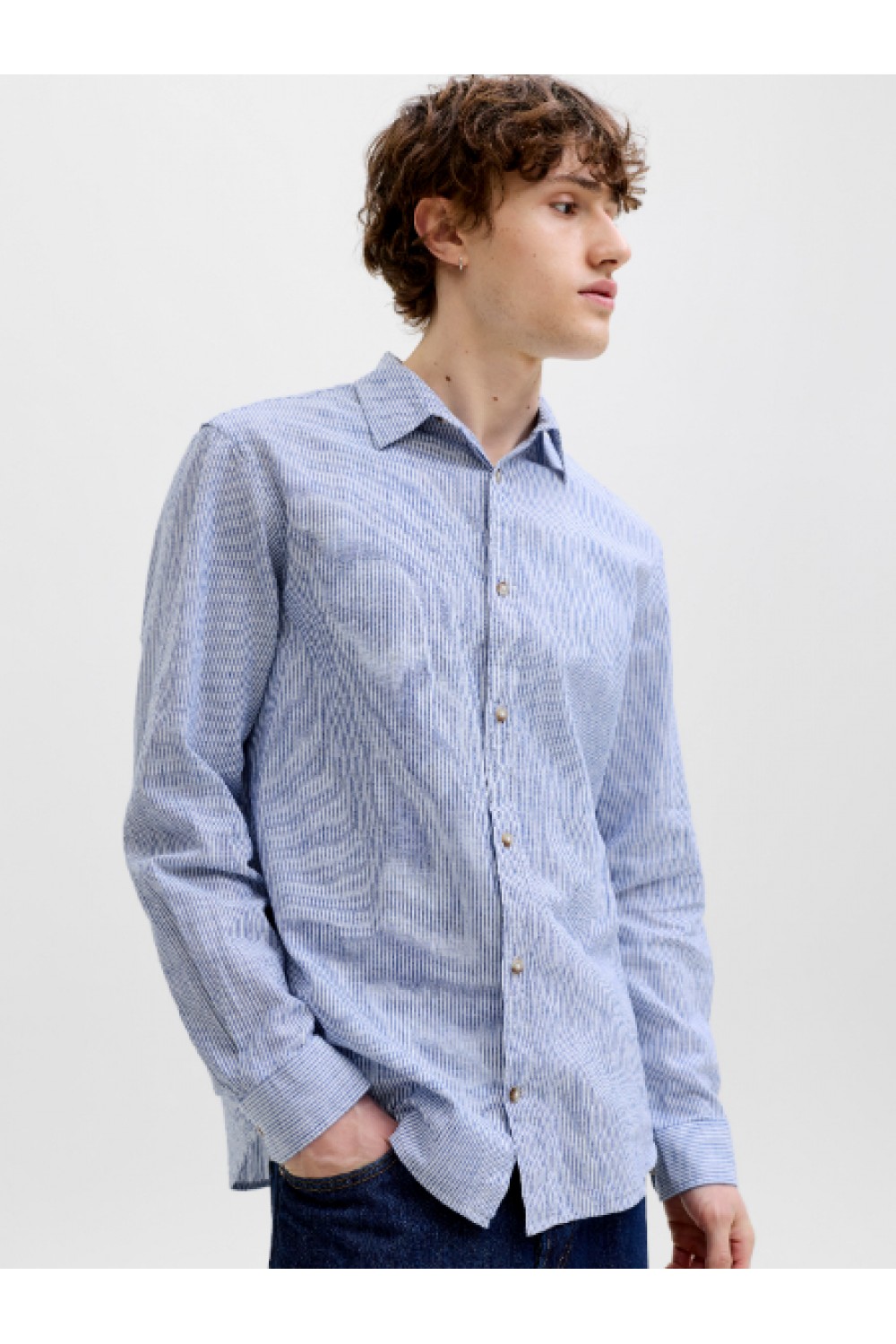 JACK & JONES SUMMER LINEN BLEND SHIRT L/S SN INFINITY 12289174