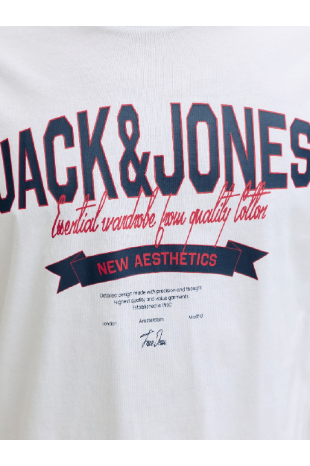JACK & JONES LOGO TEE SS O-NECK 2 COL SS26 BRIGHT WHITE 12288016