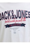 JACK & JONES LOGO TEE SS O-NECK 2 COL SS26 BRIGHT WHITE 12288016
