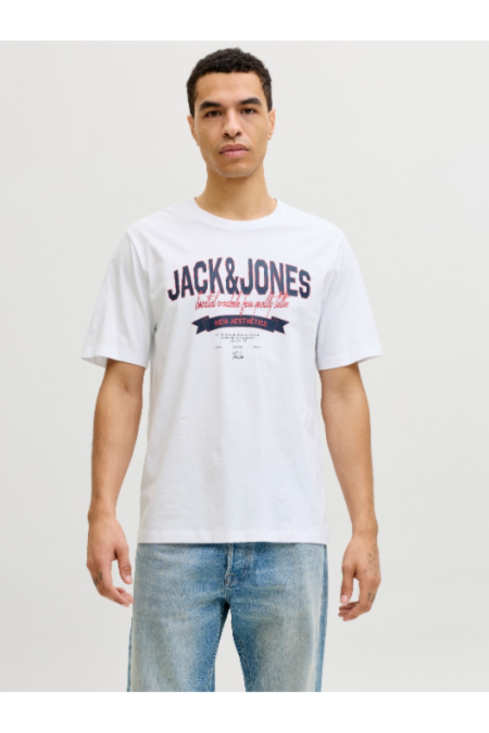 JACK & JONES LOGO TEE SS O-NECK 2 COL SS26 BRIGHT WHITE 12288016