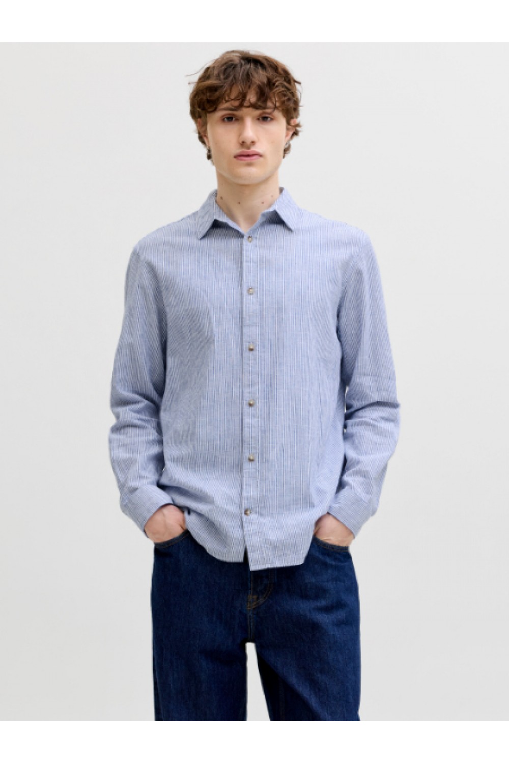 JACK & JONES SUMMER LINEN BLEND SHIRT L/S SN INFINITY 12289174