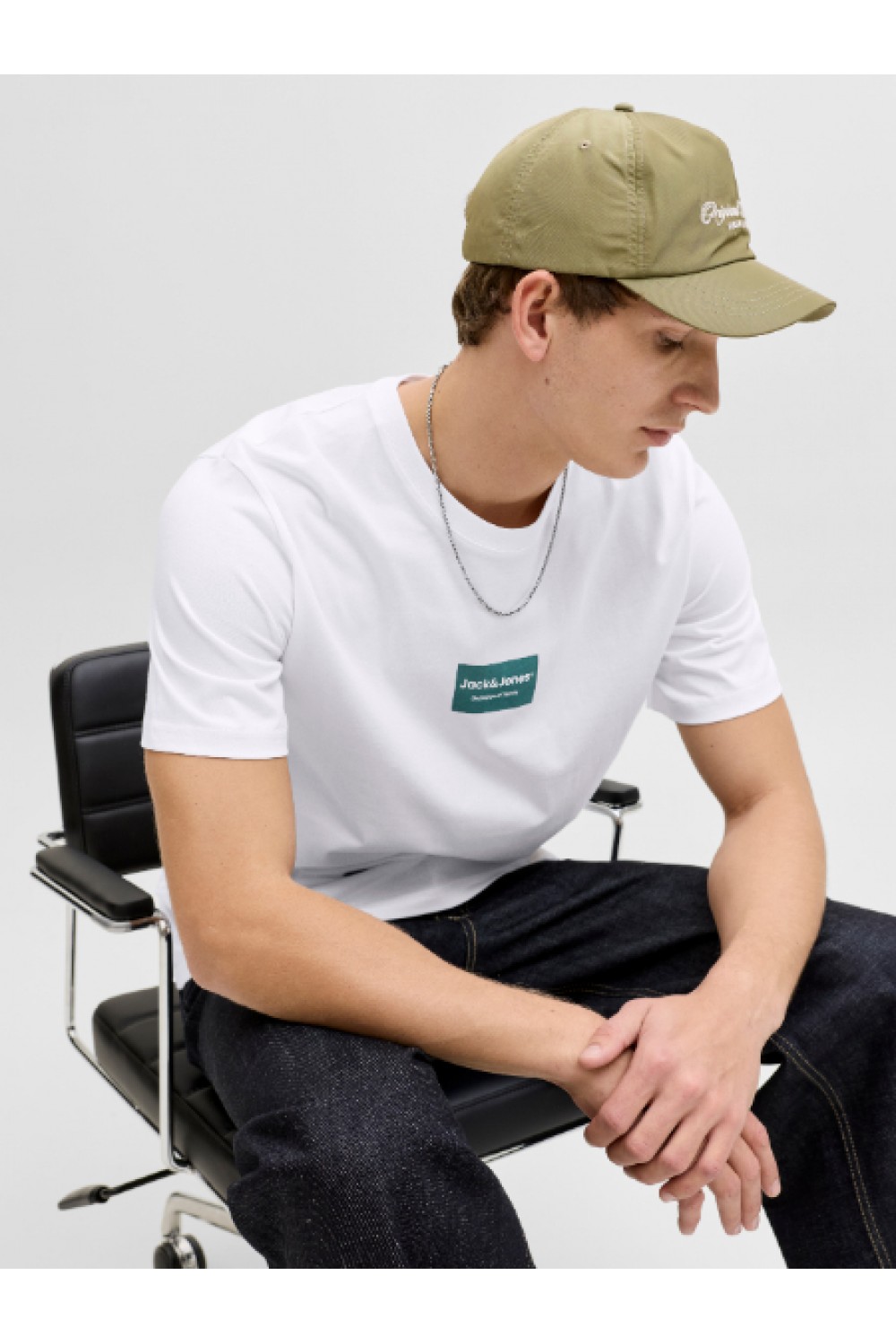 JACK & JONES FRANK TEE SS CREW NECK BRIGHT WHITE 12288092