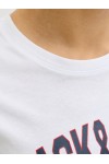 JACK & JONES LOGO TEE SS O-NECK 2 COL SS26 BRIGHT WHITE 12288016