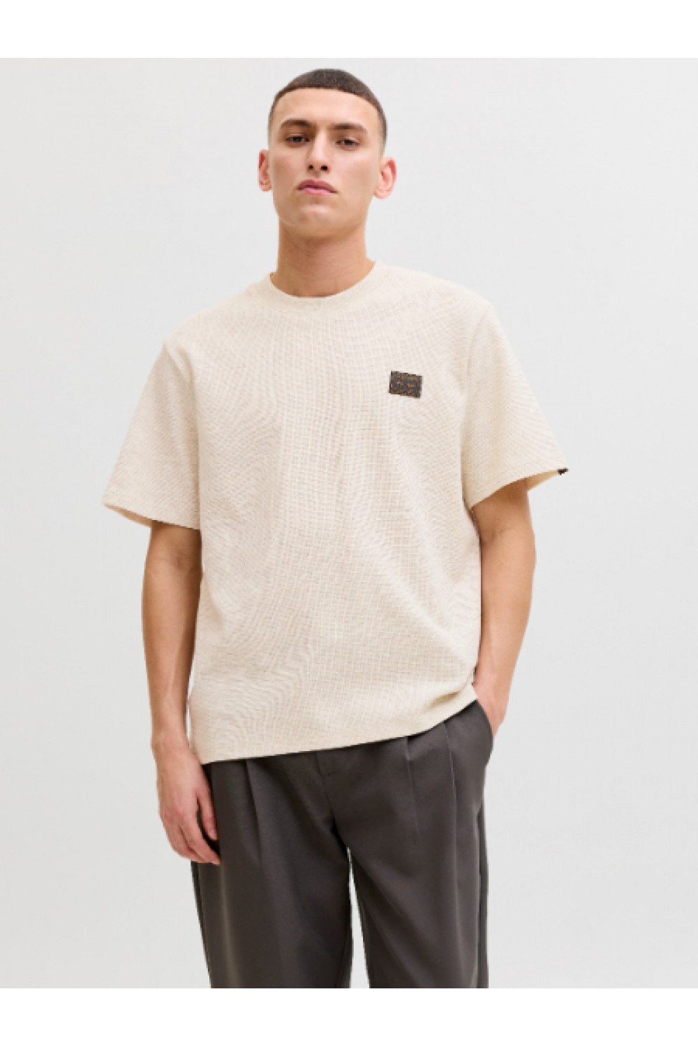 JACK & JONES DAYTONA TEE SS CREW NECK SN ANTIQUE WHITE 12294714