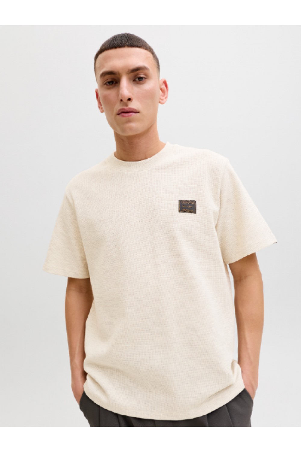 JACK & JONES DAYTONA TEE SS CREW NECK SN ANTIQUE WHITE 12294714