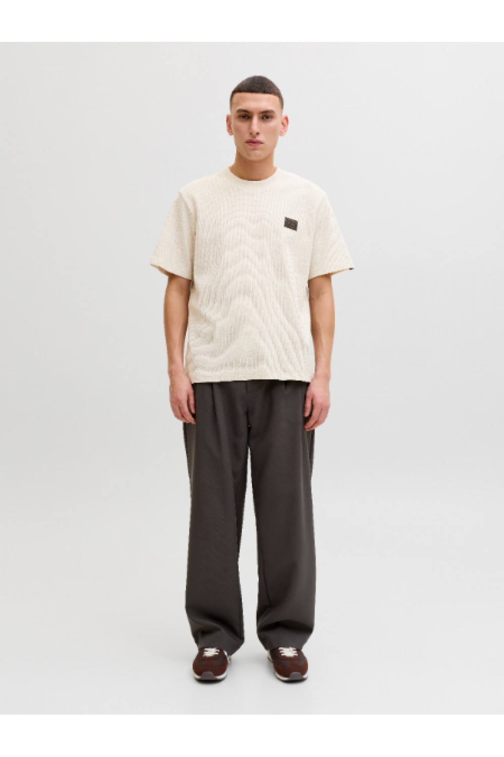 JACK & JONES DAYTONA TEE SS CREW NECK SN ANTIQUE WHITE 12294714