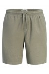 JACK & JONES GLOBAL WAFFLE SET SHIRT-SHORTS VETIVER 12295551