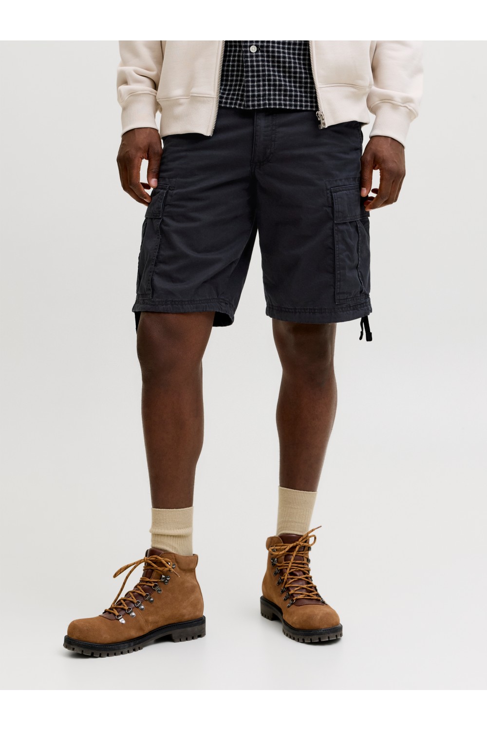 JACK & JONES TCOLE FRANK CARGO SHORTS MID SN BLACK 12291369
