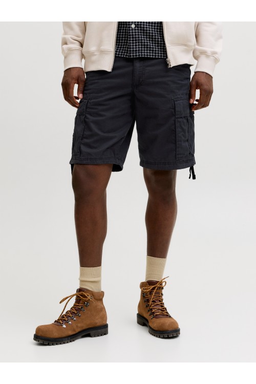 JACK & JONES TCOLE FRANK CARGO SHORTS MID SN BLACK 12291369