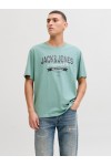 JACK & JONES LOGO TEE SS O-NECK 2 COL SS26 MINERAL BLUE 12288016
