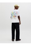 JACK & JONES MONTAUK BACK GRAPHIC TEE SSCN EA26 SN BRIGHT WHITE 12290892