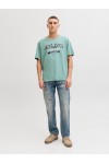JACK & JONES LOGO TEE SS O-NECK 2 COL SS26 MINERAL BLUE 12288016