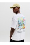 JACK & JONES MONTAUK BACK GRAPHIC TEE SSCN EA26 SN BRIGHT WHITE 12290892