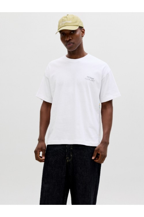 JACK & JONES MONTAUK BACK GRAPHIC TEE SSCN EA26 SN BRIGHT WHITE 12290892