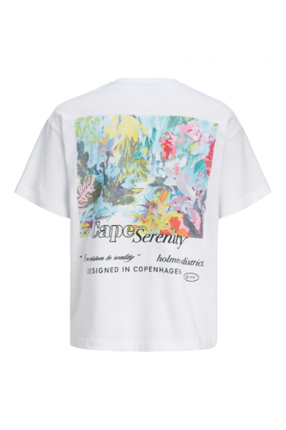 JACK & JONES MONTAUK BACK GRAPHIC TEE SSCN EA26 SN BRIGHT WHITE 12290892