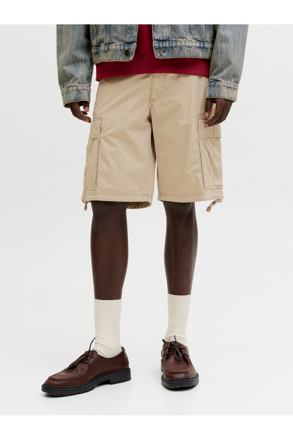 JACK & JONES TCOLE FRANK CARGO SHORTS MID SN CROCKERY 12291369