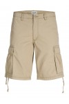 JACK & JONES TCOLE FRANK CARGO SHORTS MID SN CROCKERY 12291369