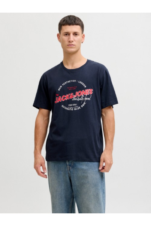 JACK & JONES LOGO TEE SS O-NECK 2 COL SS26 SKY CAPTAIN 12288016
