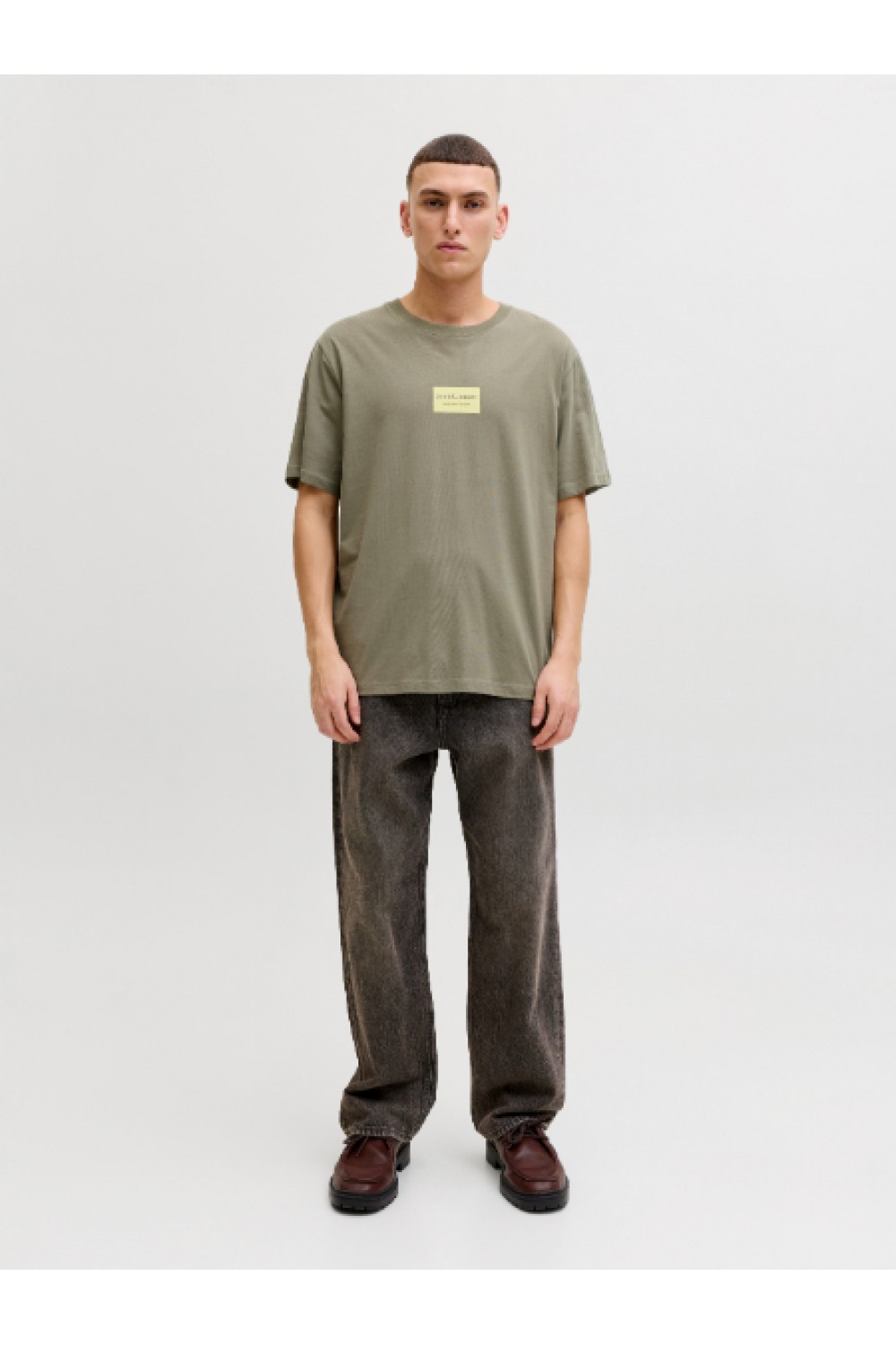 JACK & JONES FRANK TEE SS CREW NECK VETIVER 12288092