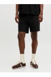 JACK & JONES GLOBAL WAFFLE SET SHIRT-SHORTS BLACK 12295551