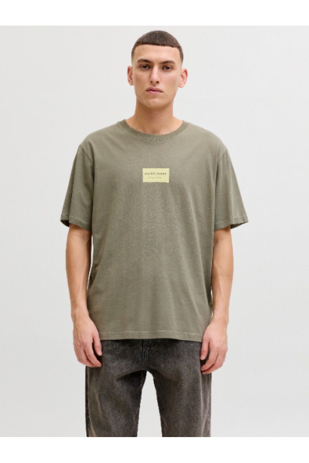 JACK & JONES FRANK TEE SS CREW NECK VETIVER 12288092