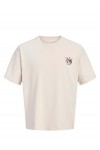 JACK & JONES TEE SSCREW NECK TG MOONBEAM 12303537
