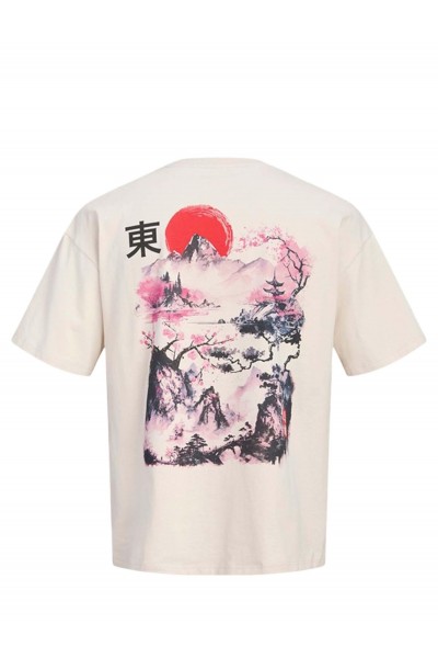 JACK & JONES TEE SSCREW NECK TG MOONBEAM 12303537