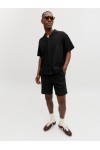 JACK & JONES GLOBAL WAFFLE SET SHIRT-SHORTS BLACK 12295551