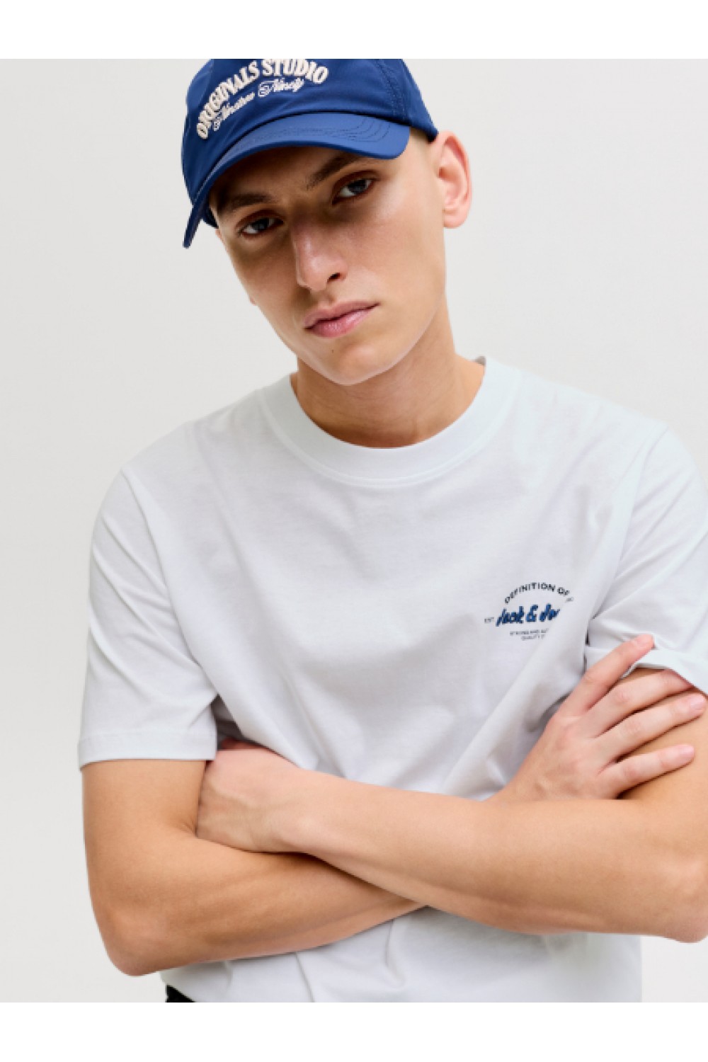 JACK & JONES BRANDON TEE SS CREW NECK BRIGHT WHITE 12288113