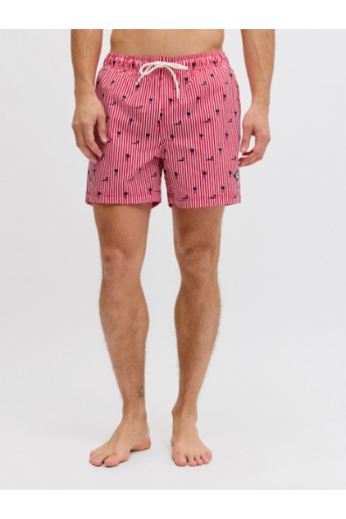 JACK & JONES STMAUI BREEZE MINI STRIPE SWIM SRT SN TRUE RED 12291425