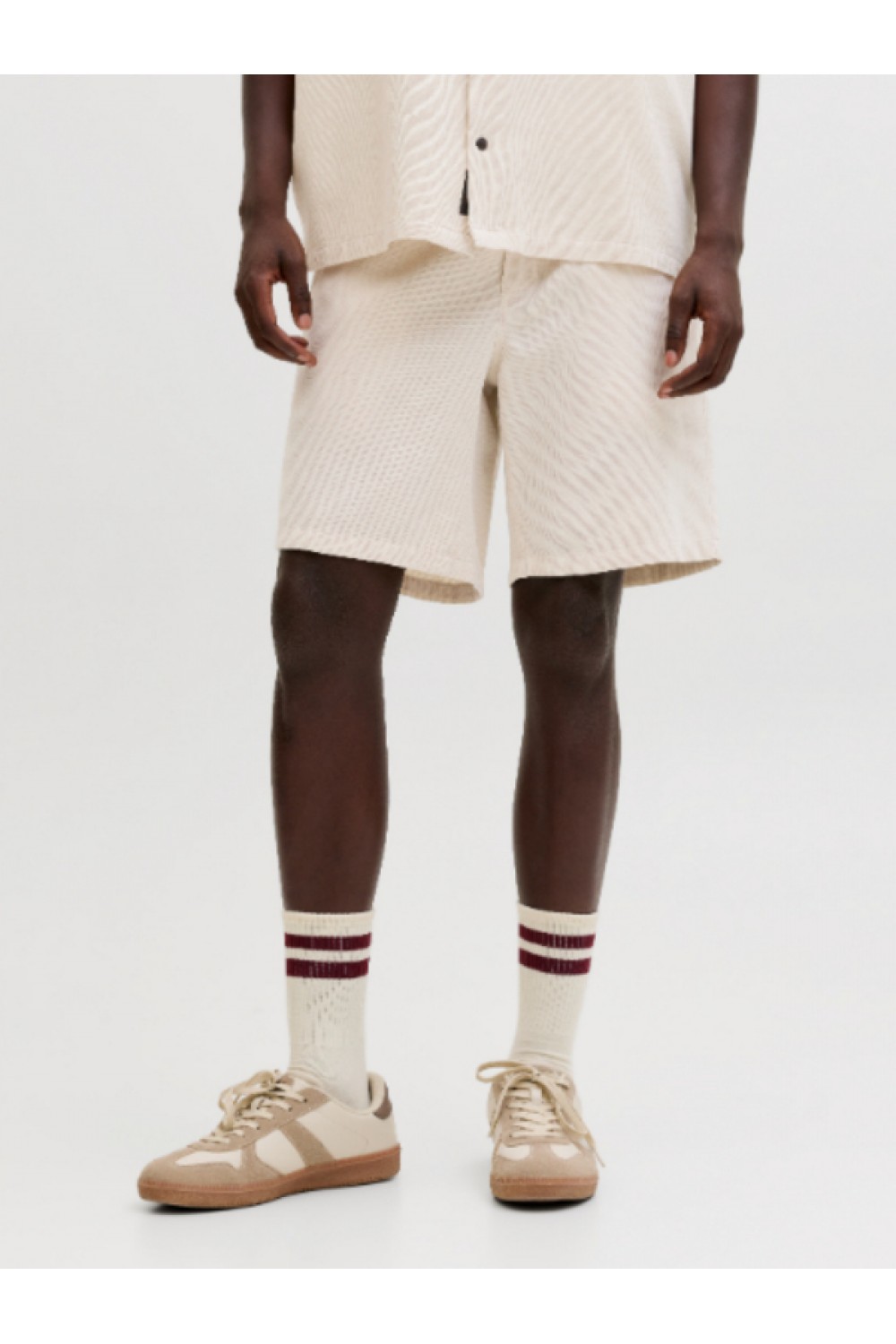 JACK & JONES GLOBAL WAFFLE SET SHIRT-SHORTS ΜΟΟΝΒΕΑΜ 12295551