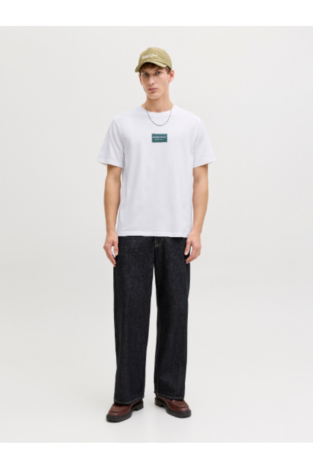 JACK & JONES FRANK TEE SS CREW NECK BRIGHT WHITE 12288092