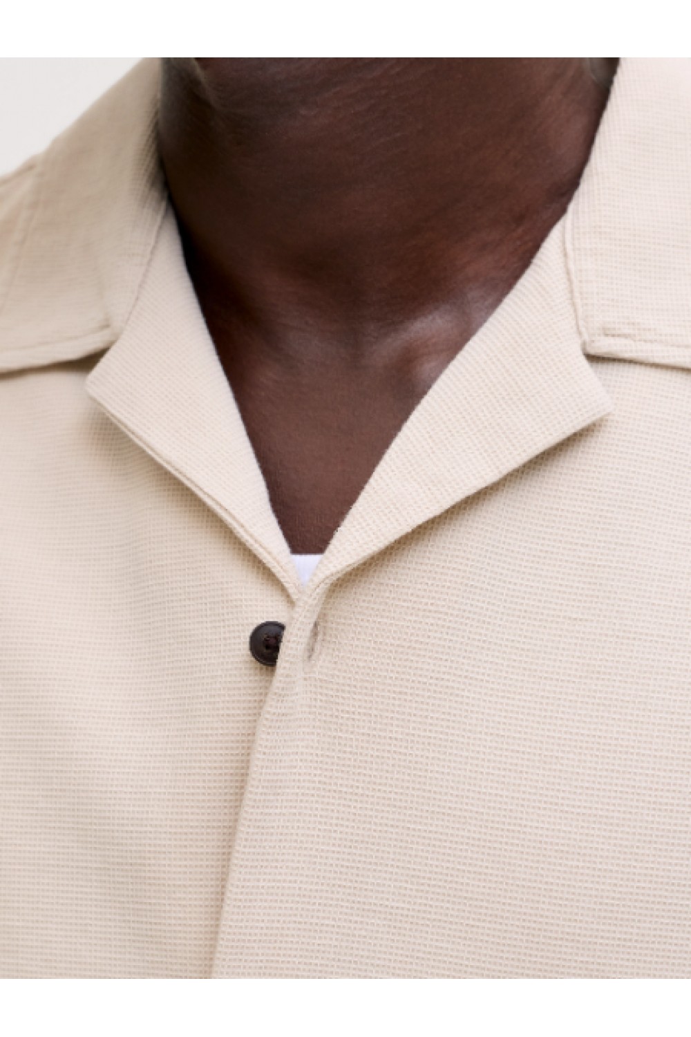 JACK & JONES GLOBAL WAFFLE RESORT SHIRT MOONBEAM 12295551