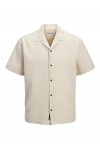 JACK & JONES GLOBAL WAFFLE RESORT SHIRT MOONBEAM 12295551