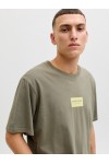 JACK & JONES FRANK TEE SS CREW NECK VETIVER 12288092