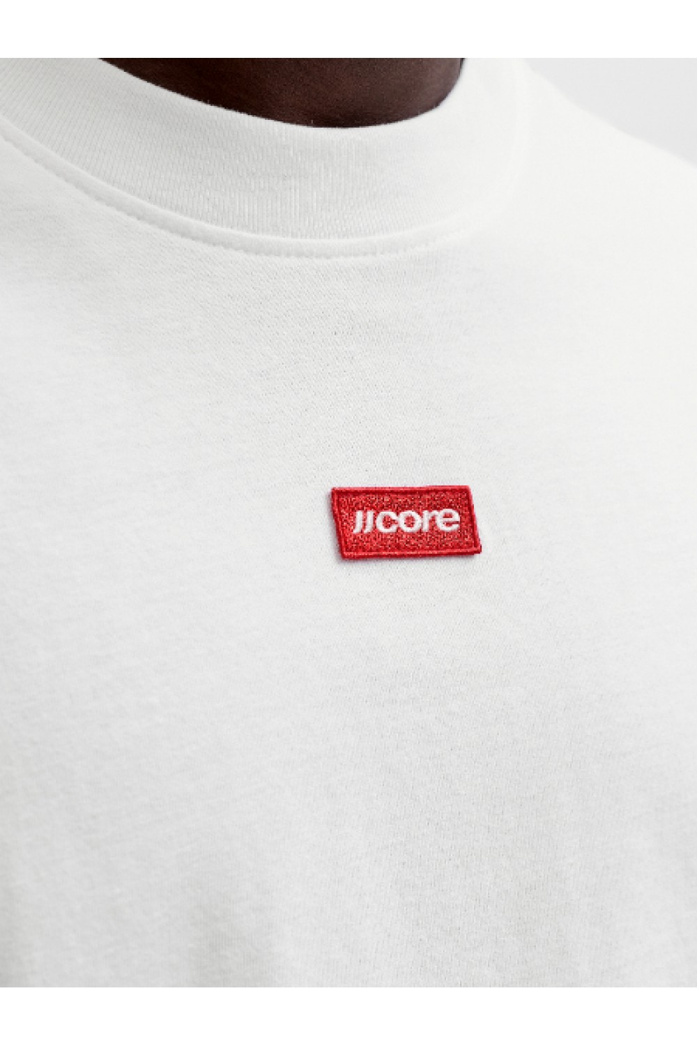 JACK & JONES CLUB BADGE TEE SS CREW NECK BRIGHT WHITE 12295036