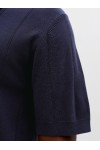 JACK & JONES WILLIAM STRUCTURE KNIT POLO SS SN NIGHT SKY 12291042