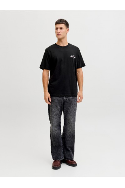 JACK & JONES BRANDON TEE SS CREW NECK BLACK 12288113