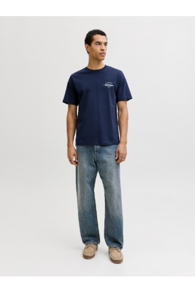 JACK & JONES BRANDON TEE SS CREW NECK NAVY BLAZER 12288113