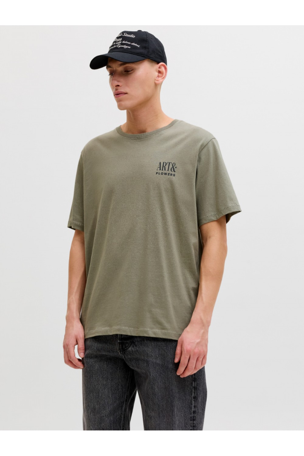 JACK & JONES BALI TEE SS CREW NECK VETIVER 12288091