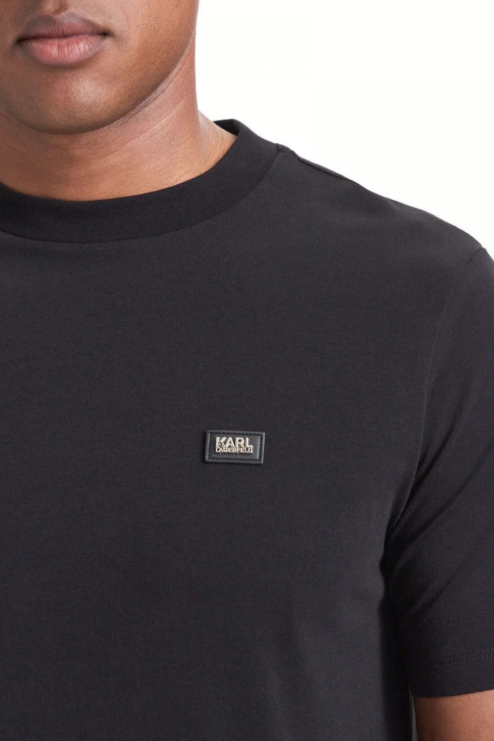 KARL LAGERFELD CREWNECK T-SHIRT LOGO BLACK 755032-564235-990